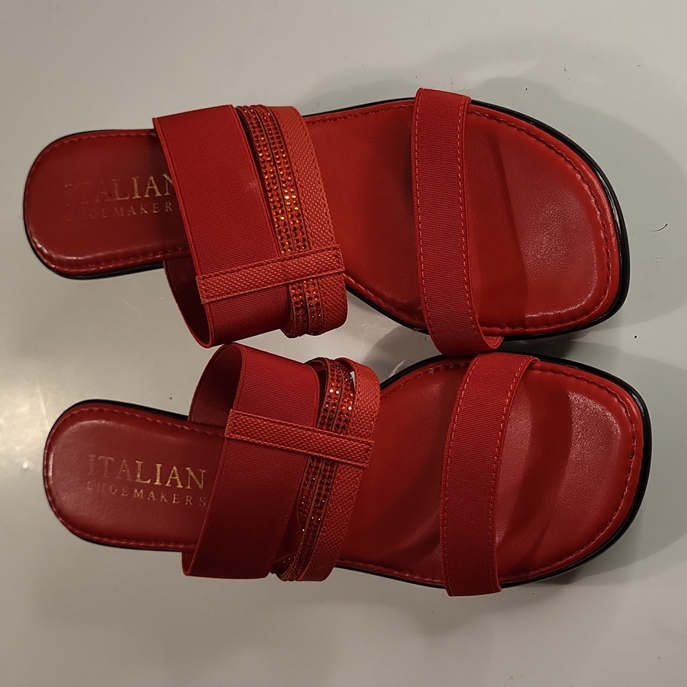Italian Shoemakers, Red Sandal - Sz 10